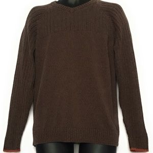 Columbia Long Sleeve Knit Brown Sweater - Large